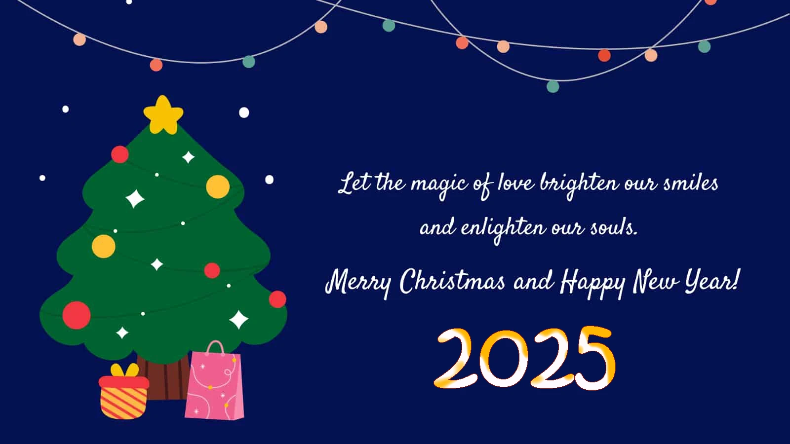 Let the magic of love brighten our smiles and enlighter our souls ^ merry christmas and happy new year2025